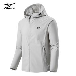 Mizuno Дышащая быстросохнущая одежда с защитой от ультрафиолета унисекс, Light Gray