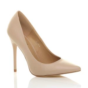 Туфли-лодочки из искусственной кожи на высоком каблуке-шпильке AJVANI, нюд