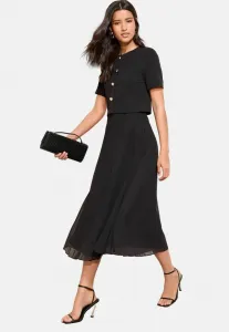 Платье-Сарафан прямого кроя с пуговицами, плиссированное, 2 в 1. Friends Like These, Black