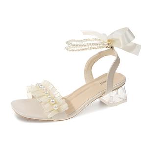 Medd Женские сандалии на одной застежке экрю, цвет Ecru