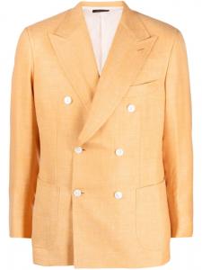 Brioni двубортный пиджак, оранжевый