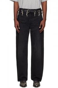 Обрезанные джинсы Vetements, черный