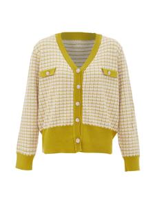 Женский кардиган цвета белой горчицы faina