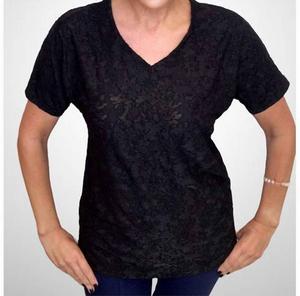 Текстурированная футболка с V-образным вырезом, черная Ethyl, черный