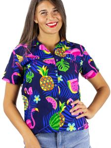 Блуза King Kameha Flamingo Melone, синий