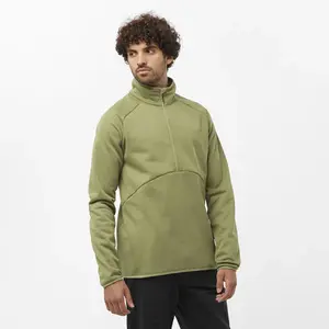 Мужская теплая толстовка Salomon Essential с застежкой-молнией на половину длины, коричневый