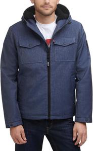 Мужская куртка Levi's Soft Shell с двумя карманами и капюшоном, Midnight Heather Sherpa