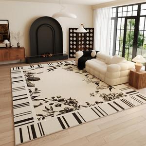 Budis Ковер 180х250 см для гостиной в французском минималистском стиле, waterproof, грязеотталкивающий, звукоизолирующий, с петлевым ворсом