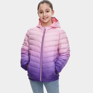 Сверхлегкая пуховая куртка для девочек Rokka&Rolla, которую можно сложить и убрать, фиолетовый