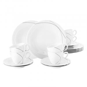 Кофейный сервиз Trio Highline 18 предметов Seltmann Weiden, белый черный