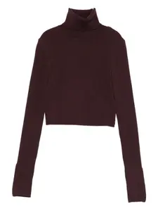 Укороченный топ в рубчик Elisabetta Franchi, красный