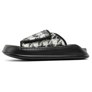 MUPPLE Резиновые тихие износостойкие тапочки-слайды мужские черно-белые