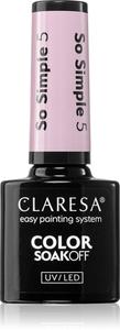 Гибридный лак для ногтей Claresa SoakOff UV/LED Color So Simple, 5 g