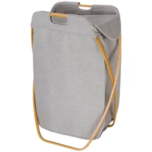 Корзина для белья Möve (1 шт.) с инновационной бамбуковой рамой, серый