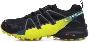 Мужские походные кроссовки, кроссовки для трейл-раннинга, обувь для прогулок на открытом воздухе, легкие дышащие треккинговые кроссовки с сеткой, нескользящая спортивная обувь для путешествий, кемпинга и альпинизма Qacksv, желтый