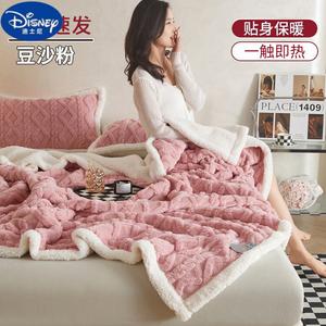 Disney Плед двусторонний флисовый 180х200 см, цвет бобовая паста, мягкий, сохраняет тепло