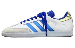 Мужские кроссовки для скейтбординга adidas originals Samba, White/Blue/Gray