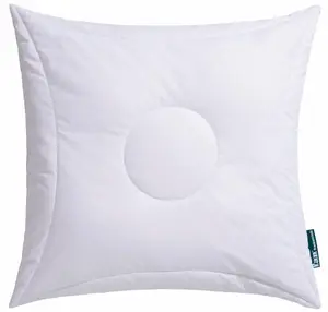 Вентилятор. Комфортная хлопковая подушка для сна "Клима Актив Плюс", (1 шт.), эффективная климаторегулирующая подушка F.a.n. Schlafkomfort 80х80 см, белый