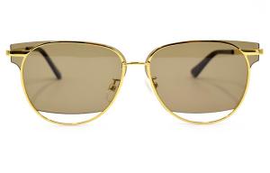 Солнцезащитные очки асимметричной формы унисекс McQ Alexander McQueen, золотистые