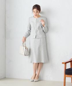 Твидовый пиджак без воротника из люрекса Comme Ca Ism, цвет Gray