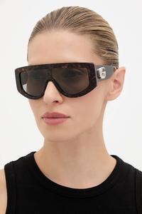 Солнцезащитные очки Gucci, коричневый