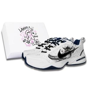 Кроссовки Air Monarch 4 Chunky унисекс с низким верхом черного/белого цвета Nike