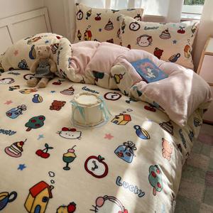 Antarctic Комплект постельного белья 1,8 м, 4 предмета, пододеяльник 200x230 см, принт Doodle Cat