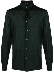 Рубашка из шерсти мериноса с длинными рукавами Dell'oglio, зеленый