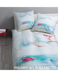 Janine Постельное белье Janine Cotton, современное искусство, небесно-голубой цвет, Баден
