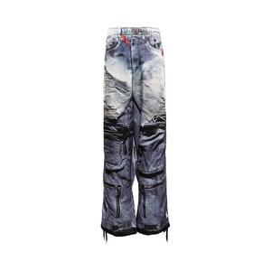 Брюки Maison Mihara Yasuhiro Trompe L'Oeil Parachute Pants 'Navy', синий