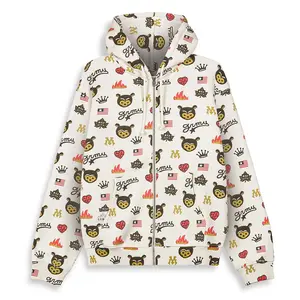 Толстовка Grimey MudВґS The Residence Bear Regular Zipper full zip, белый