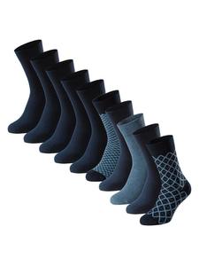Schiesser Носки, упаковка из 10 штук, синего/синего/с узором