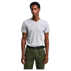 Футболка Gant Shield short sleeve v neck, серый