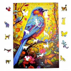 Пазл Bird Mruu&Pruu 20 x 28 см 160 деталей Деревянный пазл
