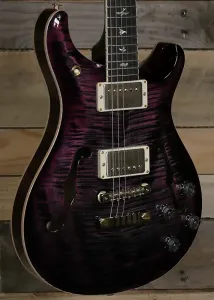 Электрогитара PRS McCarty 594 Hollowbody II 10 Top Flame Maple, цвет Angry Purple, с чехлом