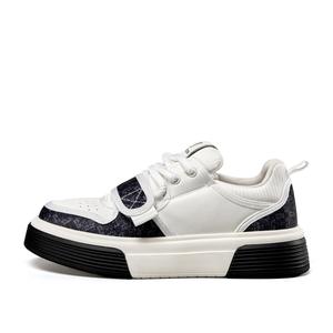 YEARCON Низкие скейтерские кроссовки мужские бело-черные, цвет White/Black