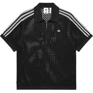 Рубашка поло Adidas X Edison Chen Crochet Adidas Originals, черный