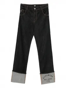 Джинсы с подогнутым краем Gcds, черный