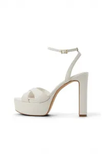 Сандалии на платформе из двух частей с розиновым покрытием Aldo, White Bone