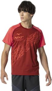 Тренировочная футболка MIZUNO N-XT, с коротким рукавом, унисекс, для взрослых, U2MAB015, красный