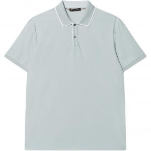 Loro Piana Мужская поло светло-серого цвета