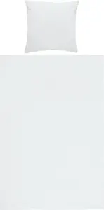 Постельное белье "Детройт" белое 1x 155x220 см + 1x 80x80 см REDBEST