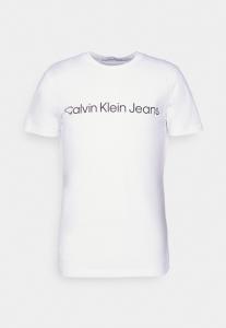 Футболка с набивным рисунком Core Institutional Logo Slim Tee Calvin Klein, ярко-белая