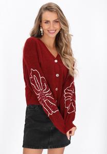 Кардиган IZIA Cardigan, Burgundy/Red