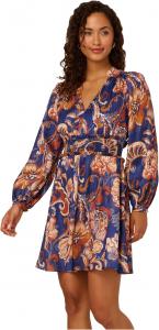 Платье Adrianna Papell Short Printed Dress, цвет Blue Multi