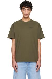 Футболка с принтом в виде штампа «Givenchy», хаки