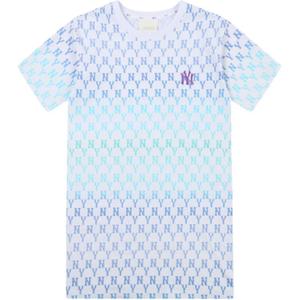 Футболка с коротким рукавом женская синяя MLB