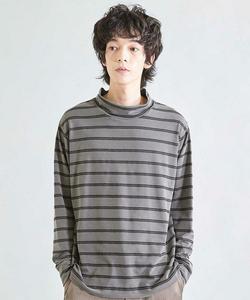 Футболка с воротником-стойкой из выцветшего жаккардового полосатого принта Union Station, цвет Black