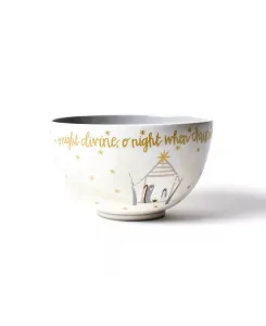 Нейтральная рождественская чаша с ножками 9 дюймов Coton Colors, white