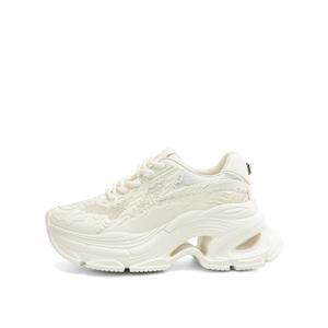 Дышащие легкие низкие массивные кроссовки, увеличивающие рост, женские, экрю Rosa Bianca, Ecru